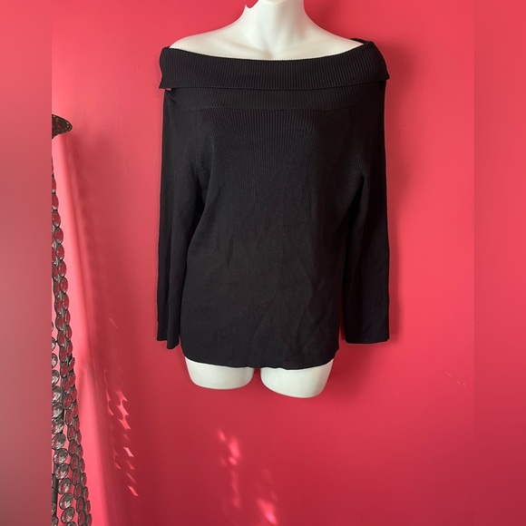 Talbots off shoulder ribbed top/sweater - Picture 1 of 7
